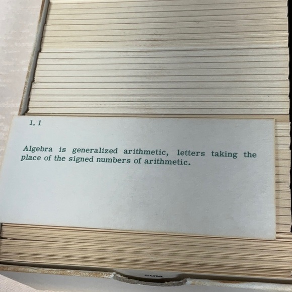 Vintage Algebra Review Cards & Algebra Basic Cards by Vis-Ed - Picture 12 of 13